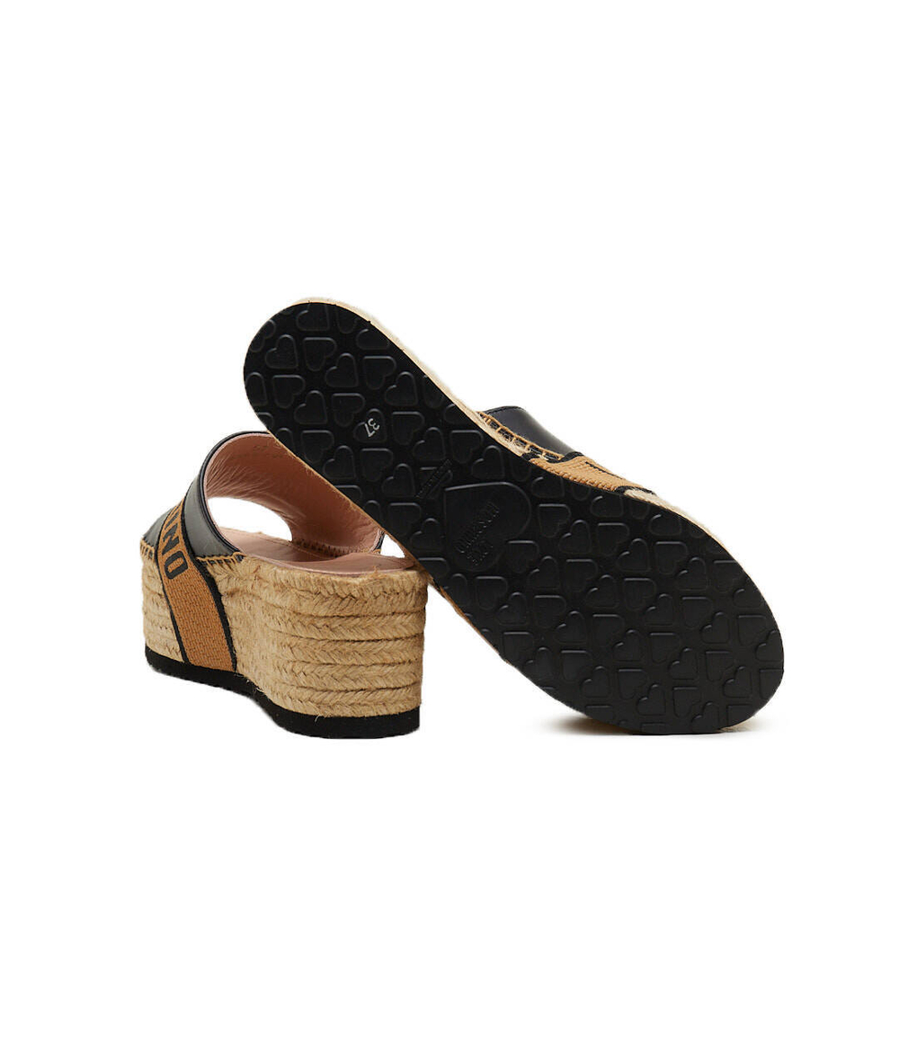 Кожаные шлепанцы Love Moschino - черный(JA28286I0IIA0)