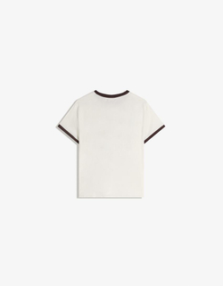 BERSHKA Футболка с короткими рукавами и принтом Rilakkuma, белый