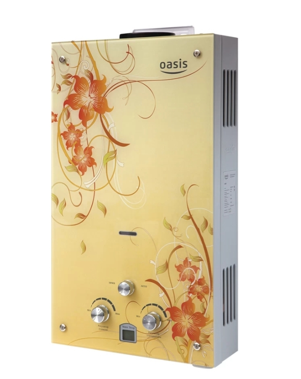Настенный проточный газовый водонагреватель Oasis GLASS 24 BG