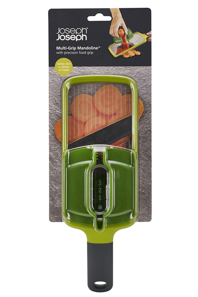 Терка с держателем для продуктов Mandoline зеленая, Joseph Joseph