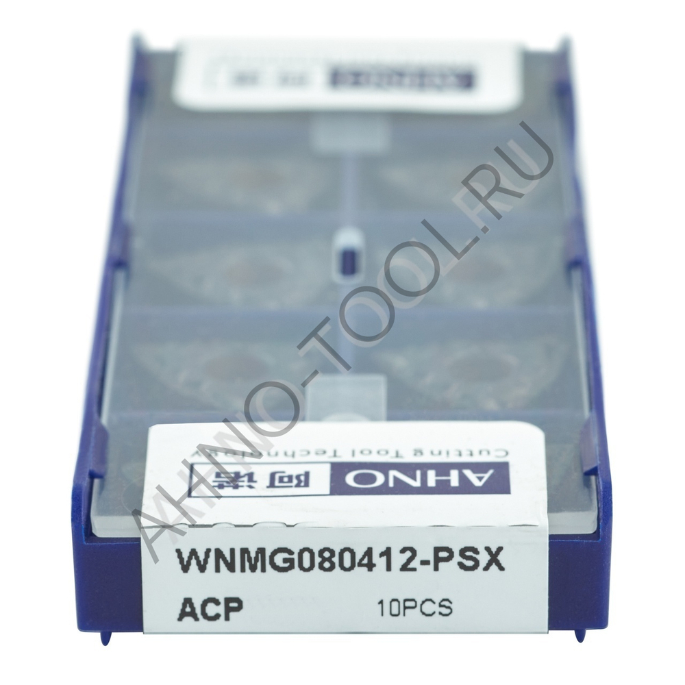 Пластина твердосплавная ISO WNMG080412-PSX ACP20E AHNO по стали, получистовая