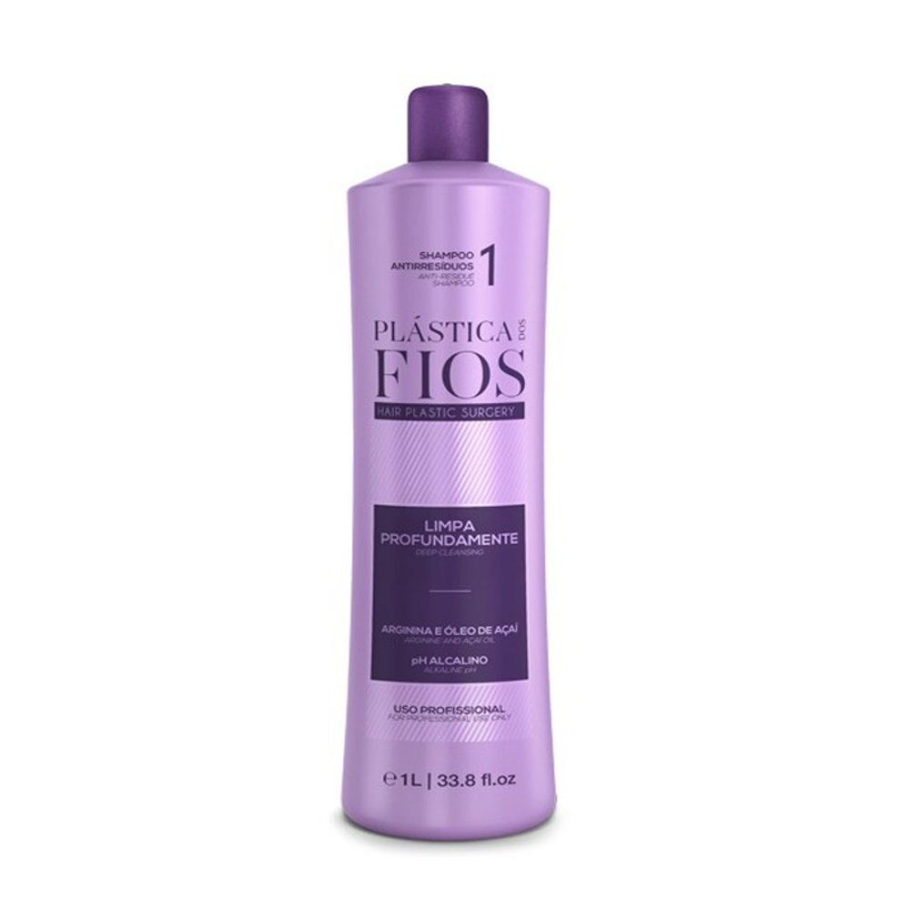 Подготавливающий шампунь Plastica dos Fios Anti-Residue Cadiveu Shampoo №1, 1 л.