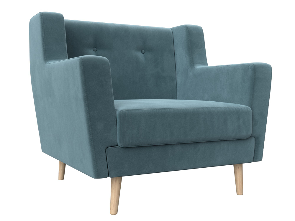 Кресло Брайтон, Бирюзовый, Велюр, 108865