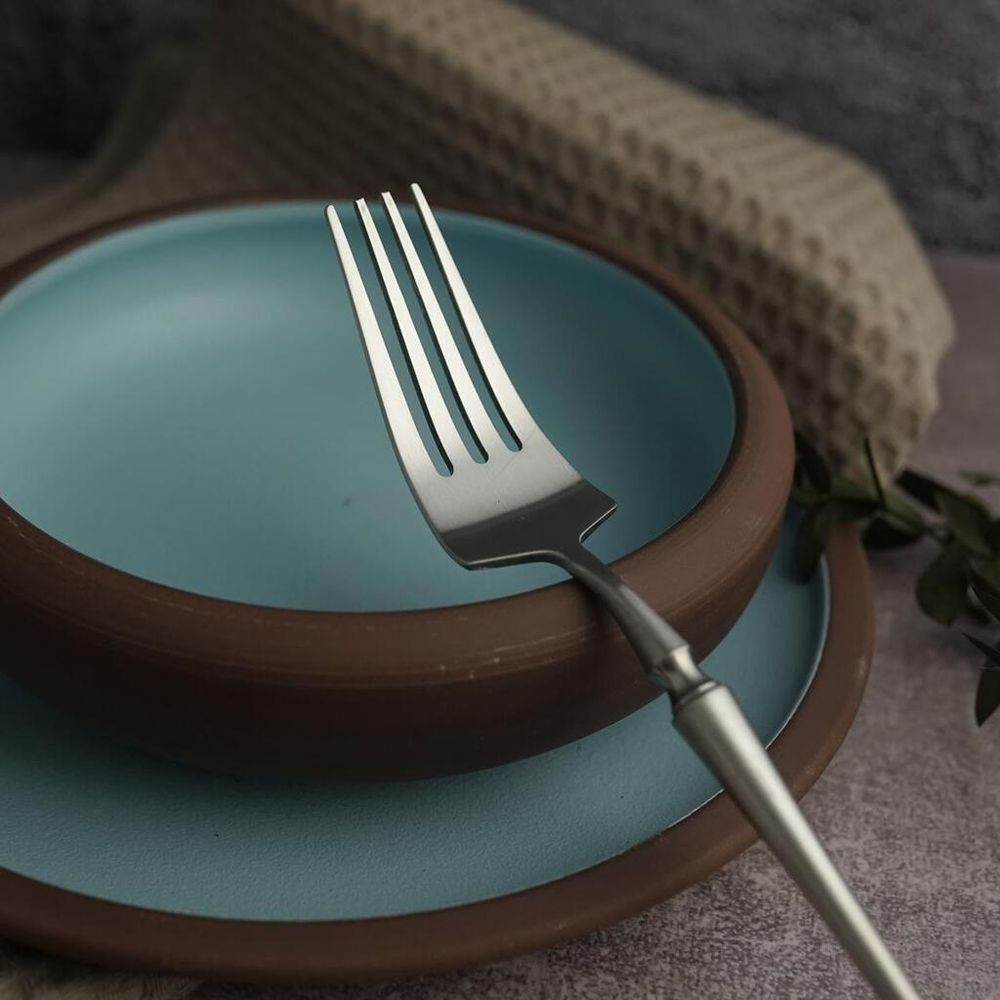 Вилка столовая 21 см матовая цвет серебро PVD   P.L. [12]