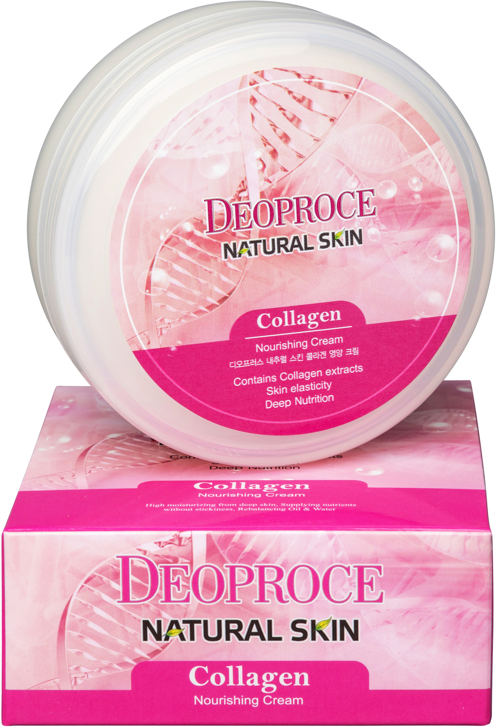 Deoproce. Питательный крем для лица и тела с морским коллагеном Natural Skin. Collagen Nourishing Cream