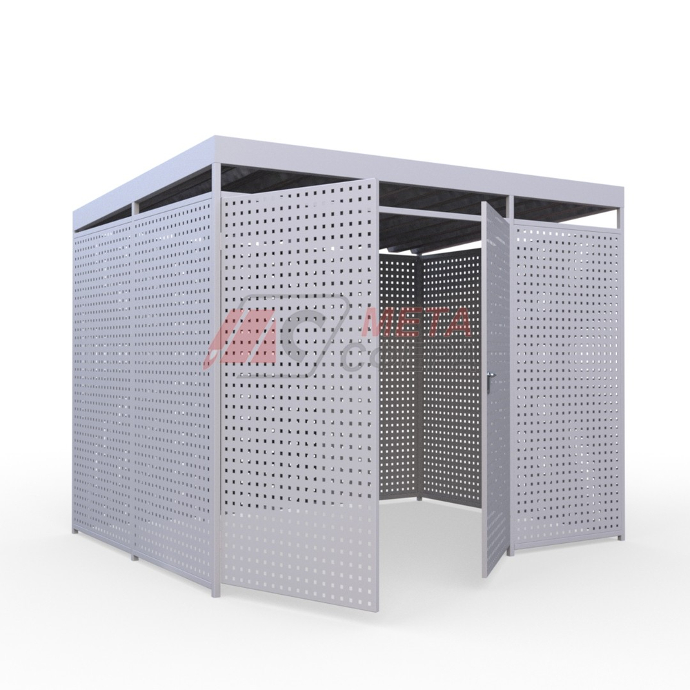 Площадка для сбора мусора Перфо на 2 бака