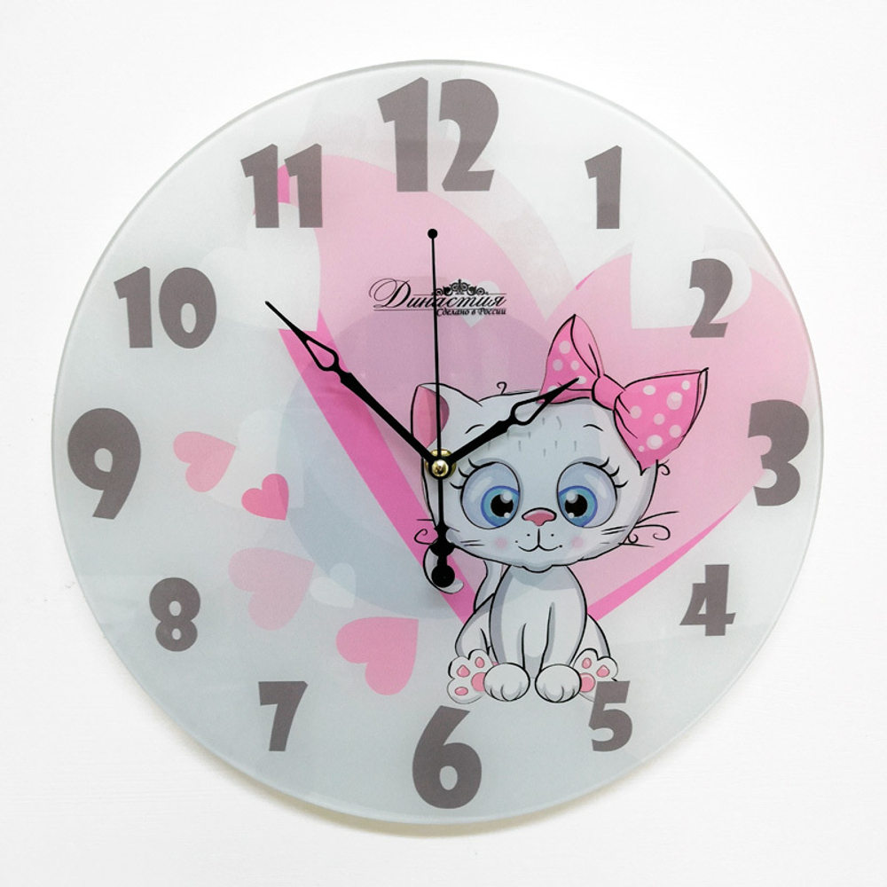 Настенные часы 01-073 Белый котенок Династия