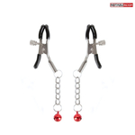 Серебристые зажимы на соски с шариками на цепочках (Цвет: серебристый)