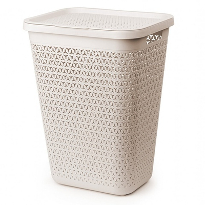Корзина для белья 55л "Элемент" (бежевый)
