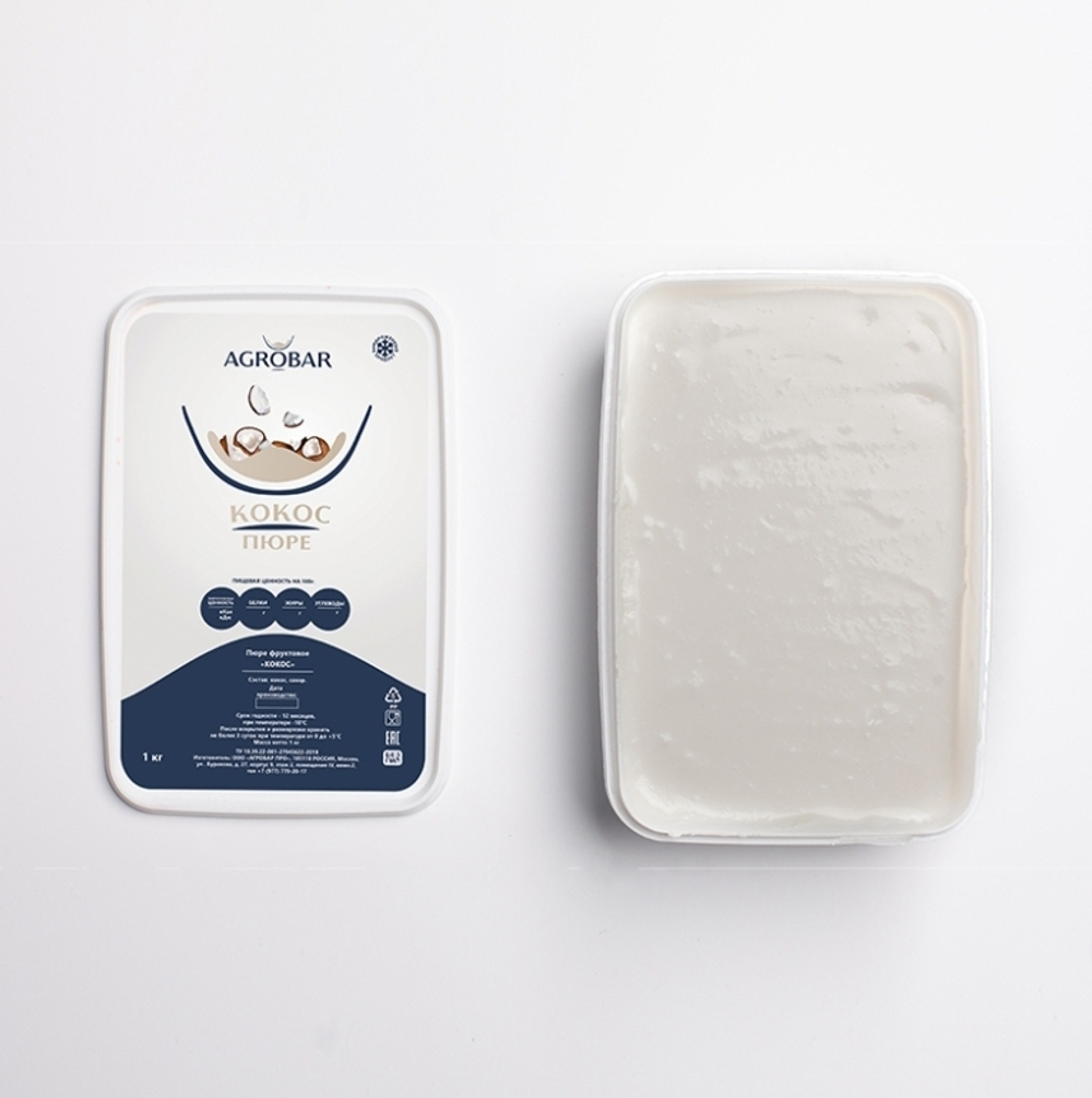Пюре Кокос Агробар замороженное, 250 гр