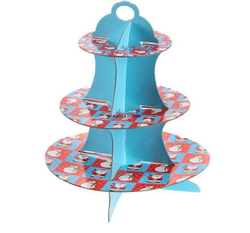 Подставка для пирожных трехъярусная "Снеговичок"