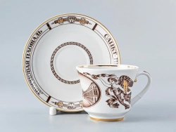 Чашка с блюдцем чайная 220 мл форма Банкетная рисунок Дворцовая площадь арт. 81.14848.00.1