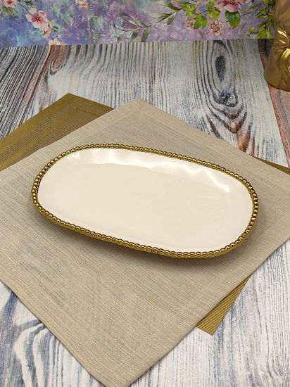 Блюдо сервировочное овальное 30х19х2,5 см. Бусины