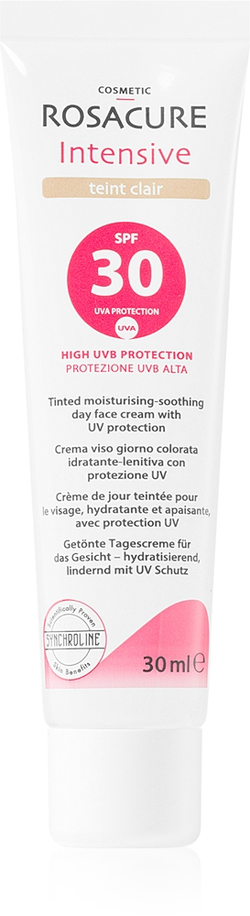 Synchroline Rosacure Intensive - Тонизирующая эмульсия для чувствительной к красноте кожи SPF 30 оттенок Clair, 30 ml
