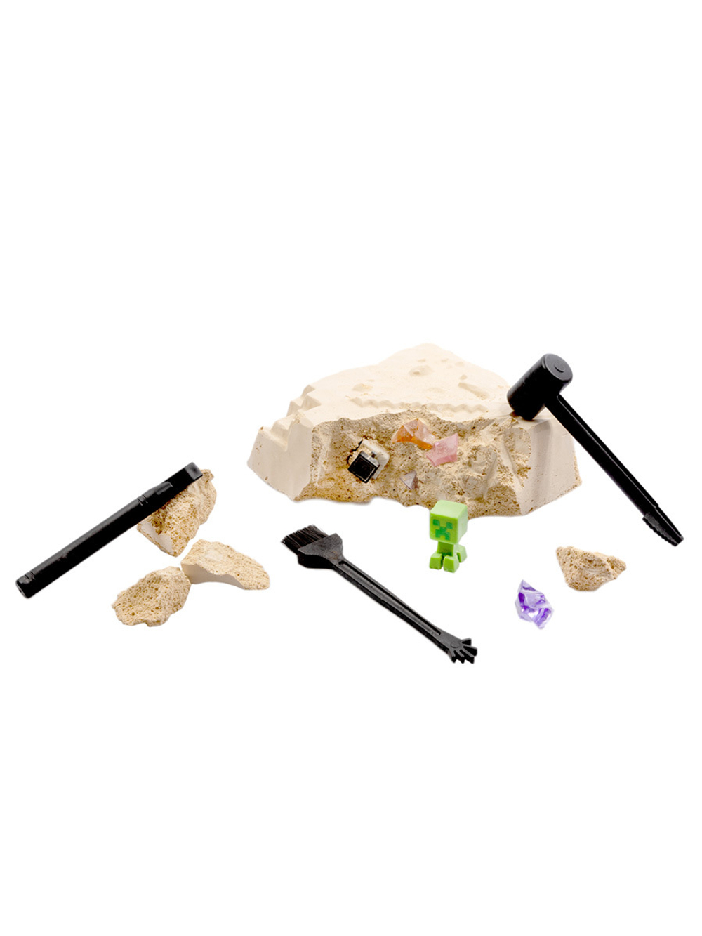Раскопки КУБИКРАФТ (6 фигур, 6 крист,, инструмент)