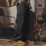 Мужские рабочие брюки Jerryeno в американском стиле, весенне-осенние свободные модные брендовые мужские повседневные брюки, осенние широкие прямые брюки для мужчин.