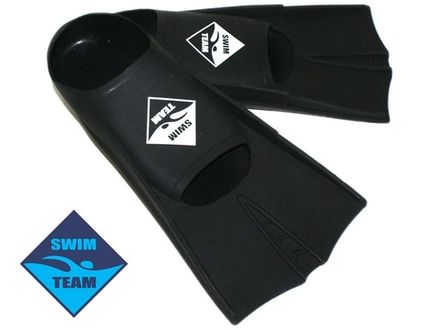 Ласты для бассейна размер 36-38 SWIM TEAM :TE-2737-1  (чёрный)