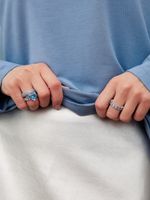 КОЛЬЦО "FALL IN LOVE LIGHT BLUE"