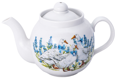 Чайник фарф завар 700 мл Рубин Гуси