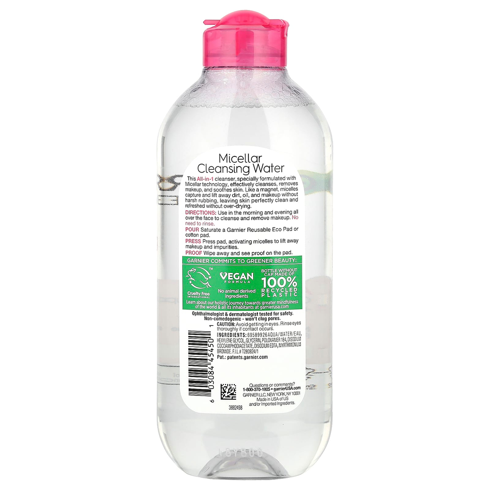 Garnier, SkinActive, мицеллярная очищающая вода, универсальное средство, 400 мл (13,5 жидк. Унции)