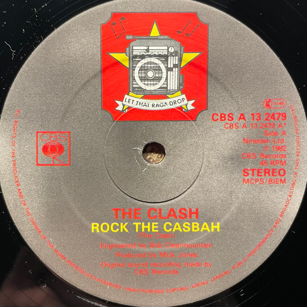 The Clash ‎– Rock The Casbah (Англия 1982г.) 12", 45 RPM