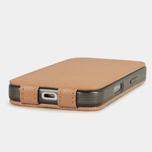 Чехол iPhone 17 Pro натуральная кожа сафьяно, цвета кэмел