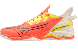 Мужские кроссовки для бадминтона/сквоша Mizuno Wave Mirage 5 - neon flame/black/bolt2 neon