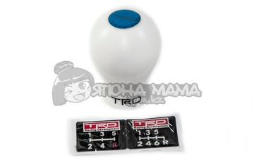 Ручка КПП TRD пластик №2 белая с синим