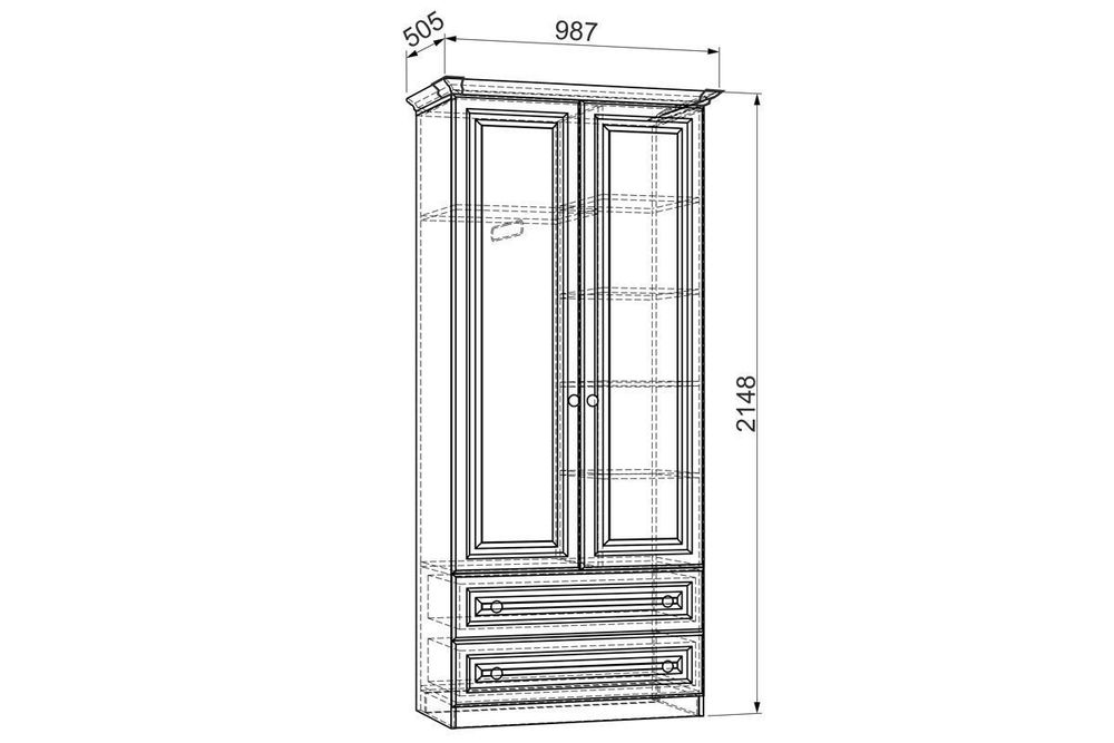 Детская «Алиса» №1 (белый/крем), ЛДСП/МДФ, Мебельсон