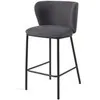 Полубарный стул Ciselia 65 см, темно-серый шенилл