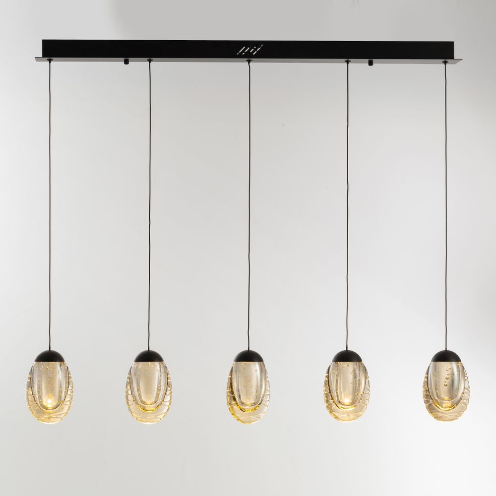 Подвесной светильник MD25090022-5B matt black/champagne