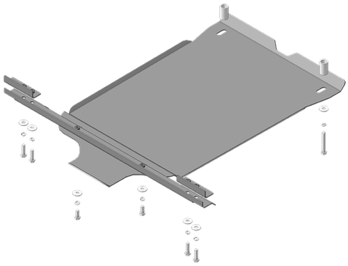 Защита стальная 3мм ПДф; КПП Chevrolet Niva 2002-2020; Lada Niva Travel с 2021 г MOTODOR.13006
