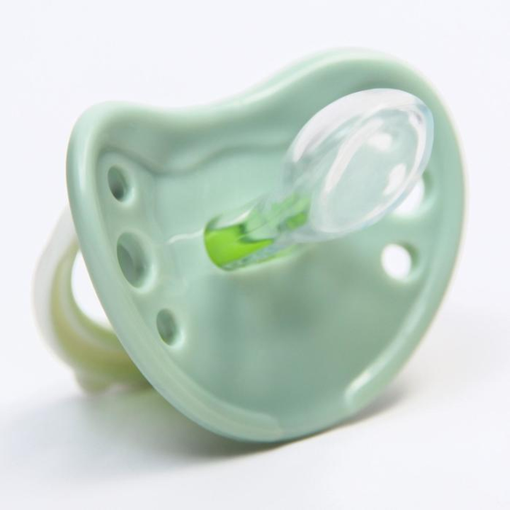 4591096 Соска-пустышка ортодонтическая, силикон, от 0 мес., цвет зеленый