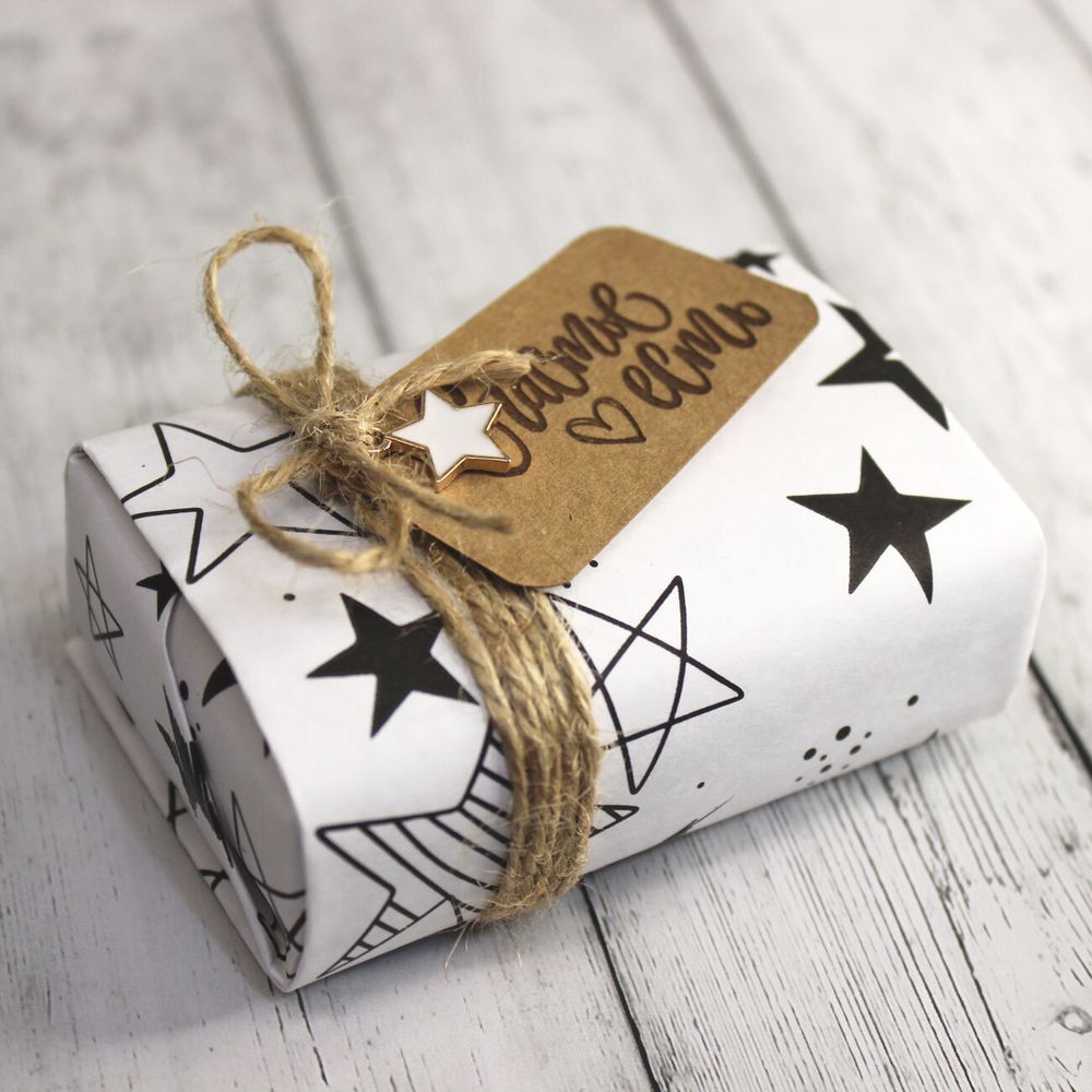 Авторская крафтовая упаковка "Stars" (с коробочкой)