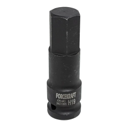 Головка-бита 6-гранная ударная 19мм,1/2'' FORCEKRAFT FK-24407819MPB