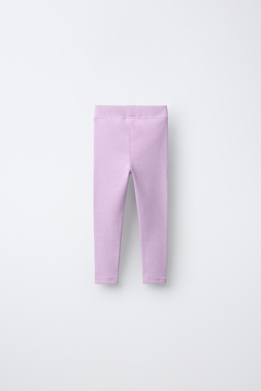 ZARA ЛЕГИНСЫ В РУБЧИК С НАШИВКОЙ, ПАСТЕЛЬНАЯ МАЛЬВА