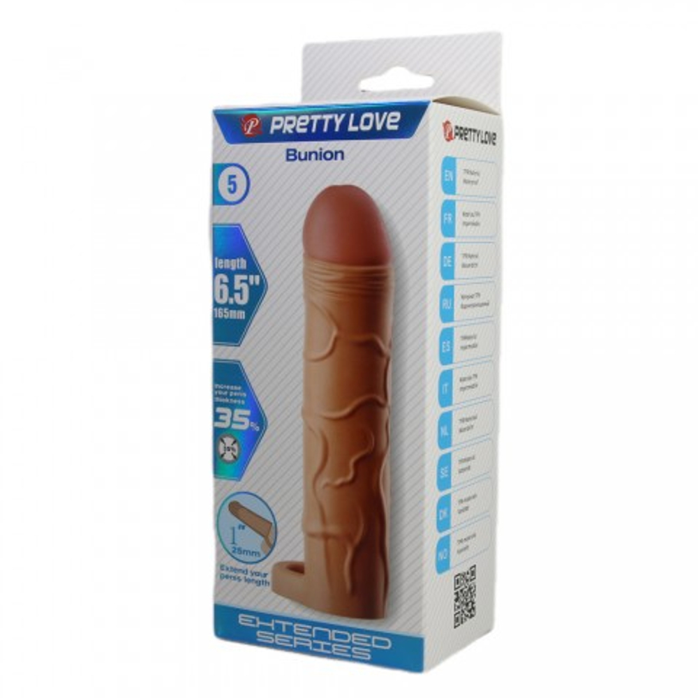 Реалистичная насадка на пенис Bunion (16,5 см) телесная