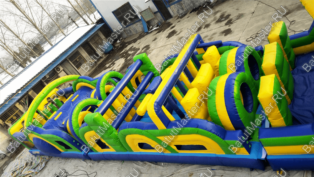 Надувной батут "Длинная полоса препятствий" 20*4*5 м