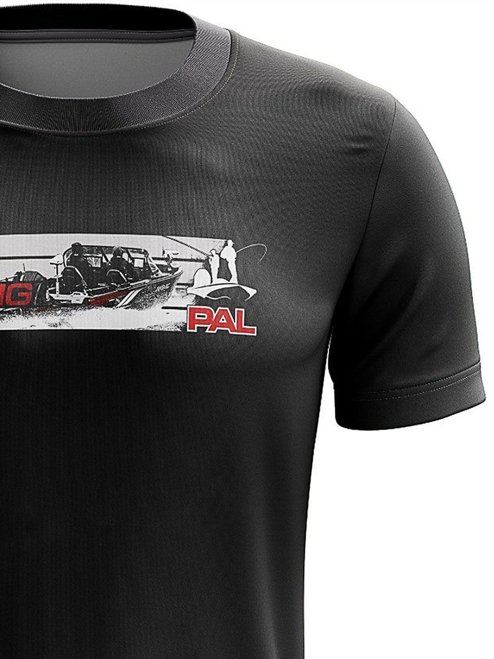 Футболка для рыбалки PAL Feel the fishing vibe черная #XL