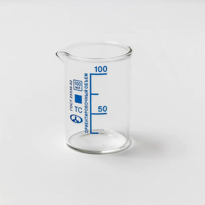Стакан лаборат. низкий 100мл с дел.,стекл.,ТС, (10003814) Минимед, шт.