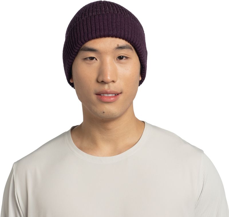 Шапка шерстяная Buff Merino Active Solid Shadow Purple Фото 3