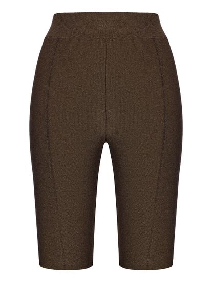 Женские шорты коричневого цвета из вискозы - фото 1
