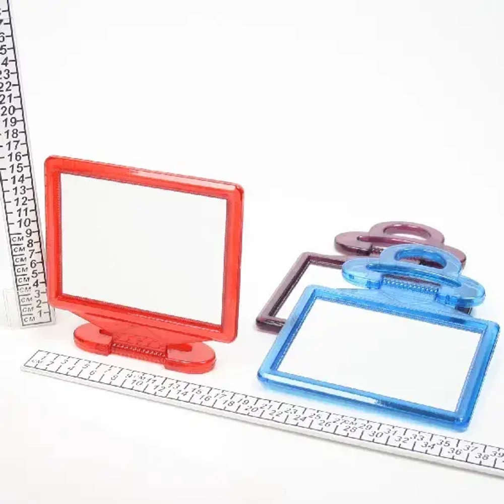 Зеркало настольное в пластиковой оправе «Выгодное» прямоугольник, подвесное 17*13,5см