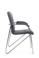 Стул Самба с мягкими подлокотниками SMB-01H Хром гальв. Серый