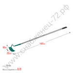 GRINDA PH-225 ALU, 225 х 80 х 1465 мм, D-образный профиль, углеродистая сталь, антикор. покрытие, алюминиевый черенок, мотыга, PROLine (39599)