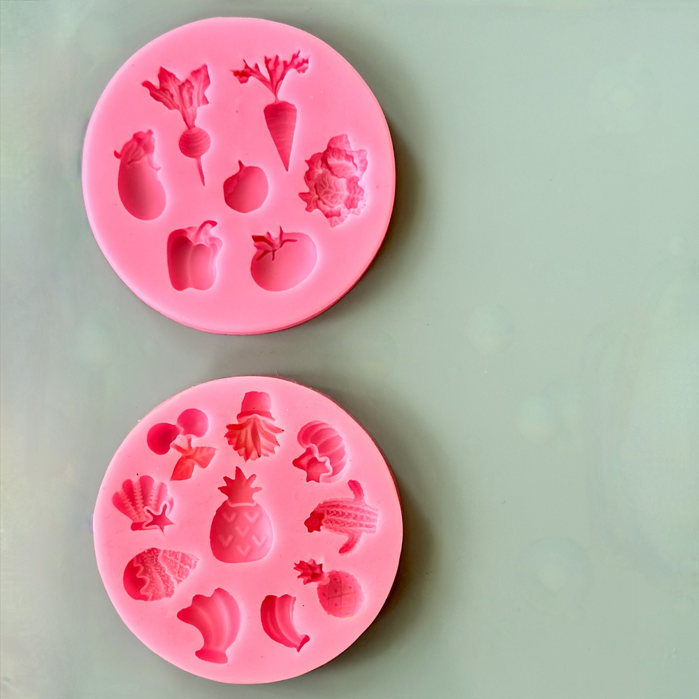 Набор силиконовых молдов  "Фрукты и Овощи", (2 шт)