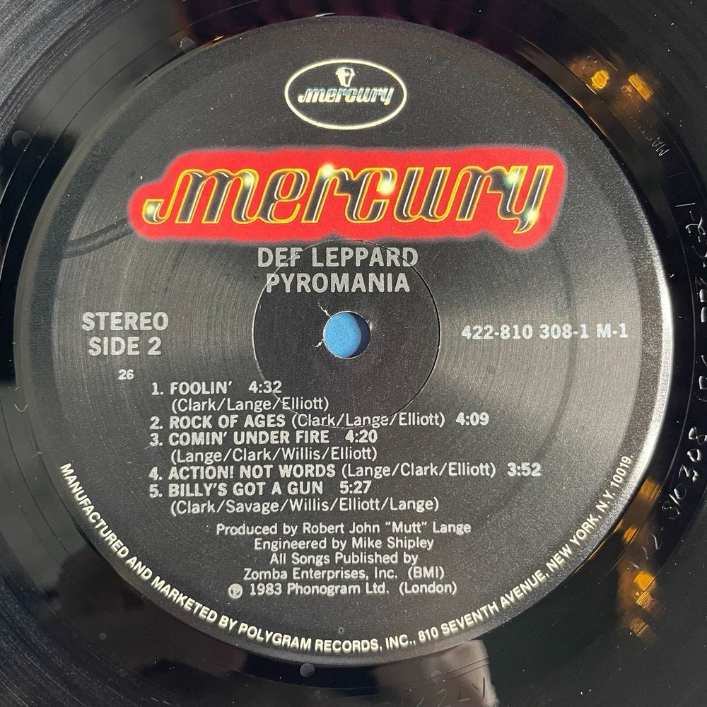 Винтажная виниловая пластинка LP Def Leppard Pyromania (USA 1983)