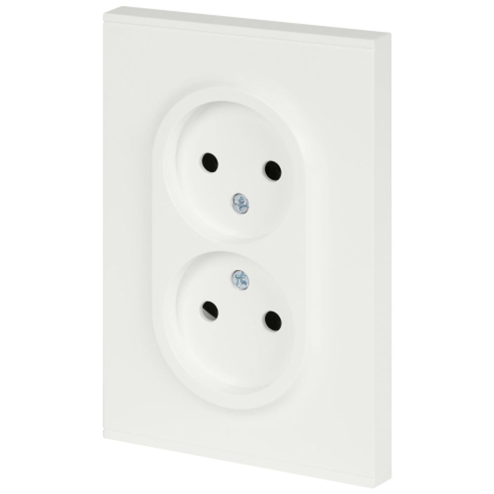 Розетка ЭРА Arktik 16-2107-08 без заземления двойная 2X2P 16А-250В белый матовый | Эра Arktik