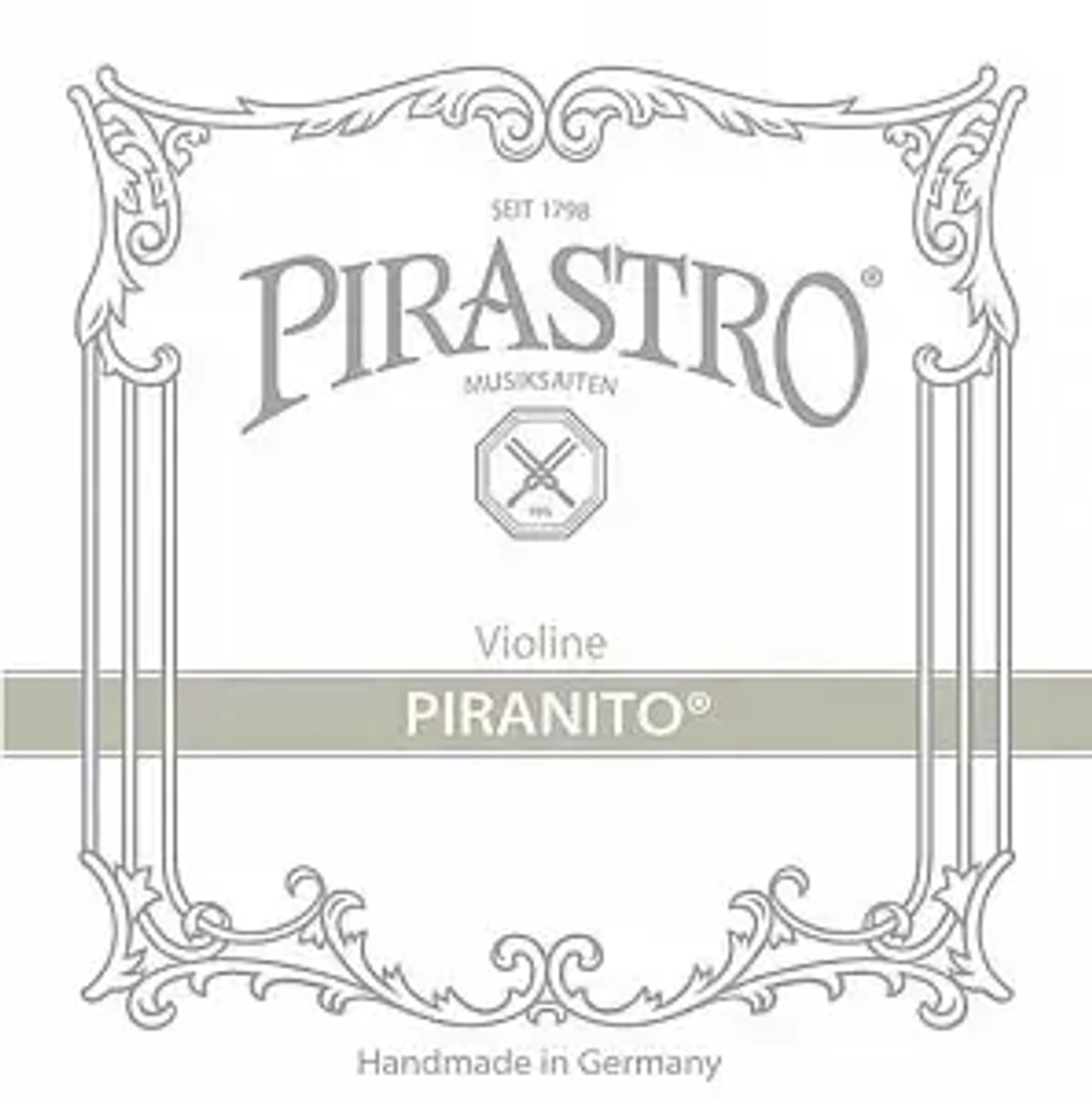 Pirastro 615500 Piranito 4/4 Violin Струны для скрипки (металл). Струны: E - сталь, А - сталь/алюминий, D - сталь/хромированная сталь, G - сталь/хромированная сталь.