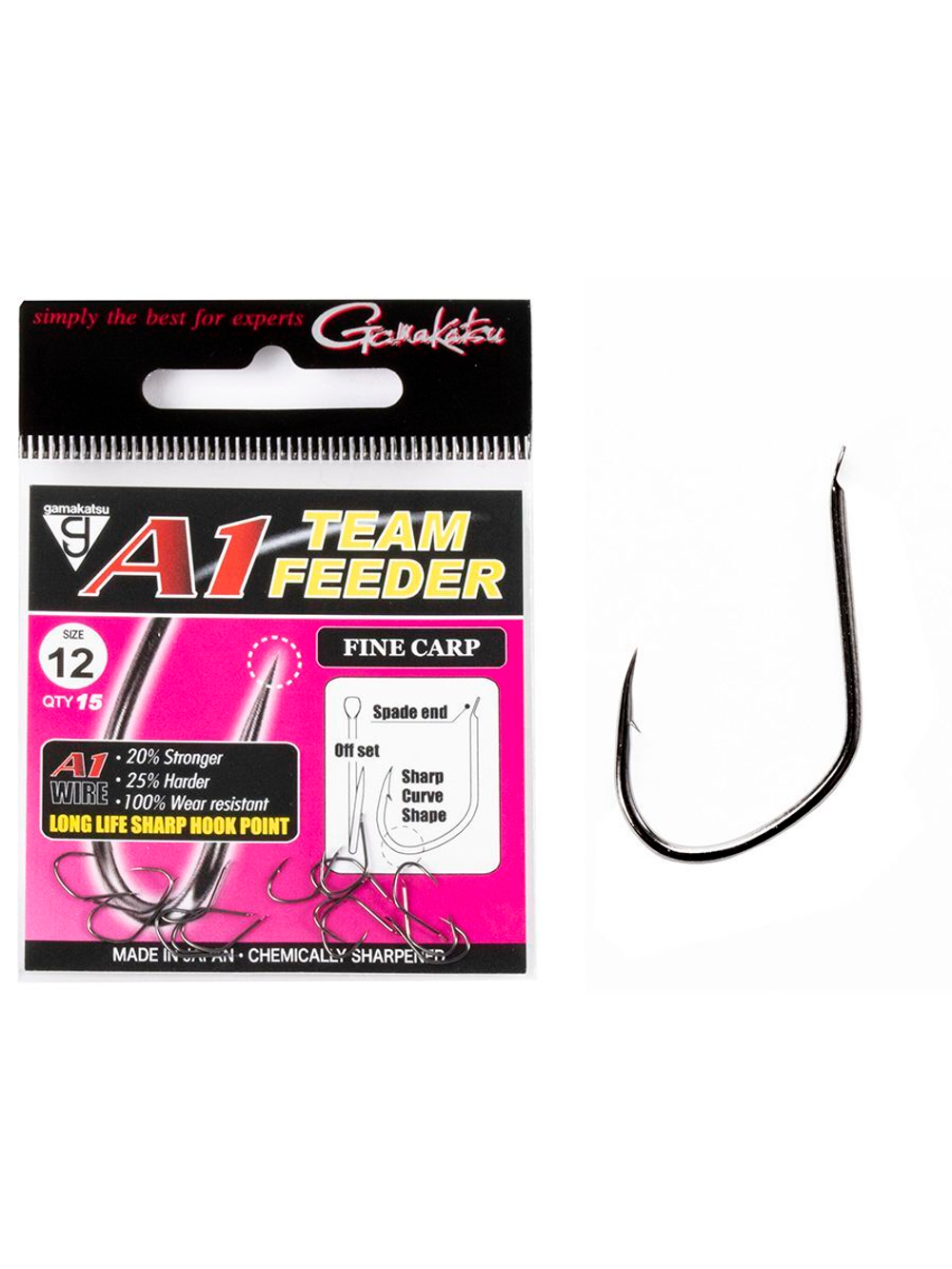 Крючки Gamakatsu A1 Team Feeder HOOKS FINE FEEDER размер 16 (упк.15шт.)